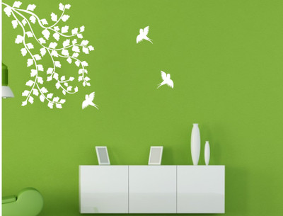 

Wall Guru  Self Adhesive Wall Decal Sticker(Pack of 1, White