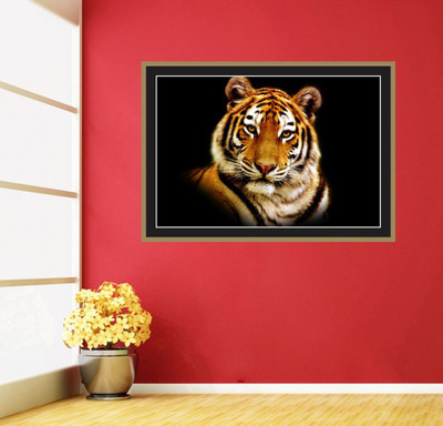 Creatick Studio 73.66 cm Tiger Sticker(Pack of 1)