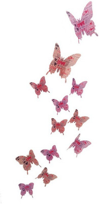 

Jaamso Royals  3D Butterfly Sticker(Pack of 1, Multicolor