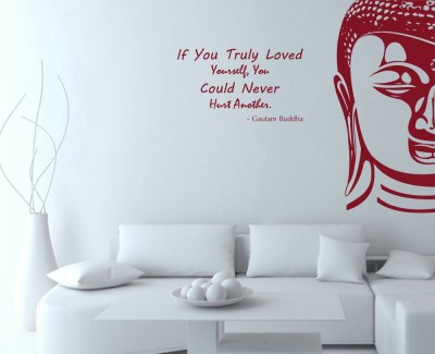 Creatick Studio 101.6 cm Buddha Wall sticker Self Adhesive Sticker(Pack of 1)