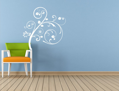 

Wall Guru  Self Adhesive Wall Decal Sticker(Pack of 1, White