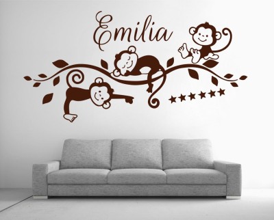 Creatick Studio 91.44 cm Monkeys on Branch Wall Decal Self Adhesive Sticker(Pack of 1)