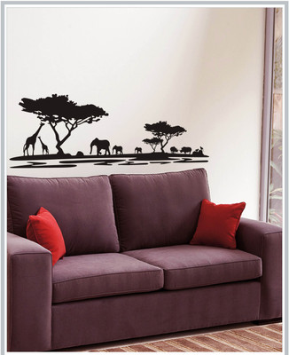 Creatick Studio 101.6 cm Sticker of Creatick Studio Decal Style Jungle Family Wall Sticker Self Adhesive Sticker(Pack of 1)