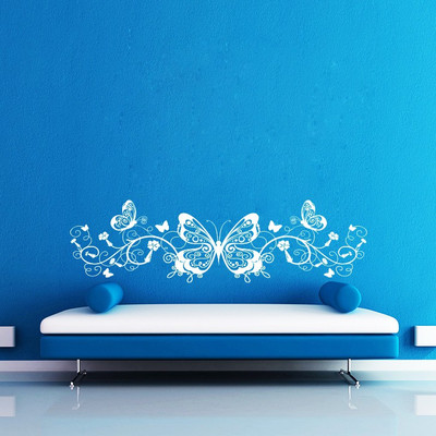Creatick Studio 121.92 cm ButterFly Swirl Wall Decal Self Adhesive Sticker(Pack of 1)