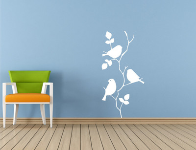 

Wall Guru  Self Adhesive Wall Decal Sticker(Pack of 1, White