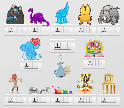 

Rawpockets  PVC Sticker(Pack of 13, Multicolor