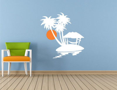 

Wall Guru  Self Adhesive Wall Decal Sticker(Pack of 1, White