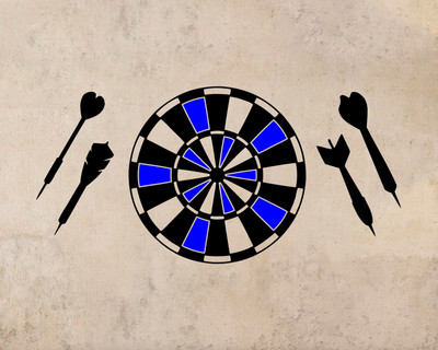 RNG 90 cm dart board Self Adhesive Sticker(Pack of 1)
