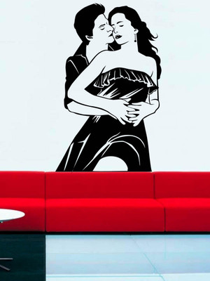 

Trends on Wall  Romance Sticker(Pack of 1, Black