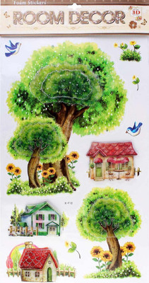 

BlushBees  3D Wall Décor Sticker(Pack of 1, Multicolor