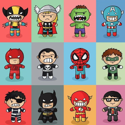 

Super Heroes Paper Print(12 inch X 12 inch, Rolled)