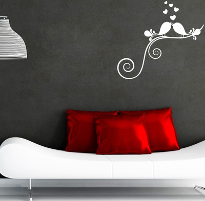Creatick Studio 121.92 cm Love Birds Wall Decal Self Adhesive Sticker(Pack of 1)