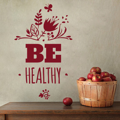 Creatick Studio 48.26 cm Be Healthy Wall sticker Self Adhesive Sticker(Pack of 1)