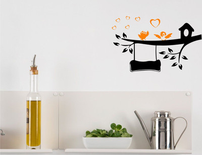 

Wall Guru  Adhesive Sticker(Pack of 1, Black;orange
