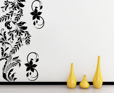 Creatick Studio 48.26 cm Floral Branch Wall Sticker Self Adhesive Sticker(Pack of 1)