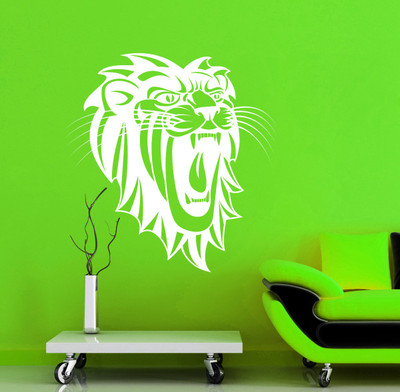 Creatick Studio 88.9 cm Lion King Face Wall Decal Self Adhesive Sticker(Pack of 1)