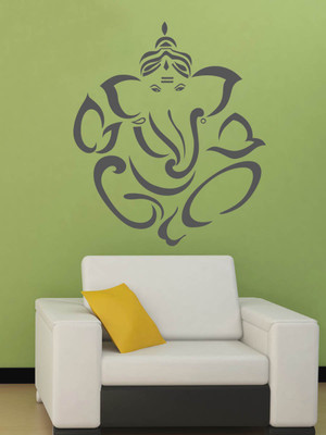 Trends on WALL 64 cm Ganesh Ji_2 Self Adhesive Sticker(Pack of 1)