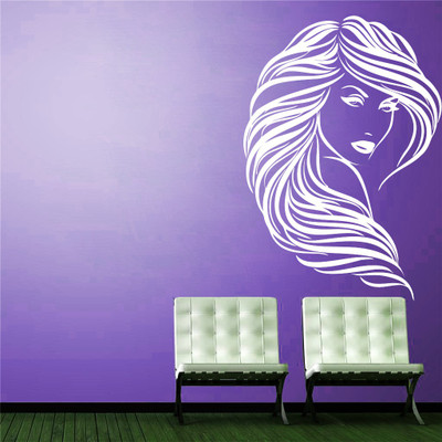 Creatick Studio 86.36 cm Girl Abstract Wall Decal Self Adhesive Sticker(Pack of 1)