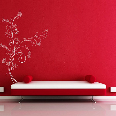 Creatick Studio 81.28 cm Swirl Branch Wall Decal Self Adhesive Sticker(Pack of 1)