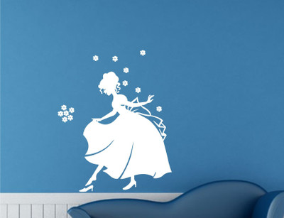 Wall Guru  Self Adhesive Wall Decal Sticker(Pack of 1, White