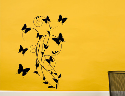 

Wall Guru  Self Adhesive Wall Decal Sticker(Pack of 1, Black