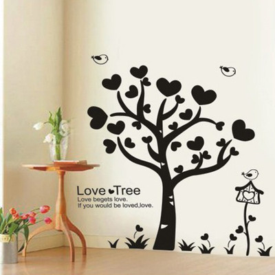 Asmi Collections 90 cm Love Tree Removable Sticker(Pack of 1)