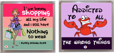 

Thoughtroad Trmashoppingaddiction Fridge Magnet Pack of 2
