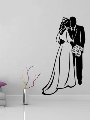 Trends on Wall  Romance Sticker(Pack of 1, Black