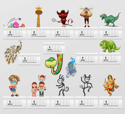 

Rawpockets  PVC Sticker(Pack of 14, Multicolor
