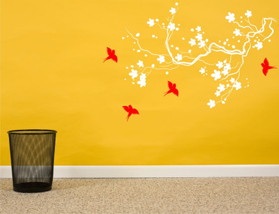 

Wall Guru  Self Adhesive Wall Decal Sticker(Pack of 1, White