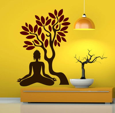Trends on WALL 84 cm Budha Blossom Tree Sticker(Pack of 1)