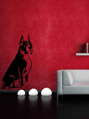 Trends on Wall  Animal Sticker(Pack of 1, Black