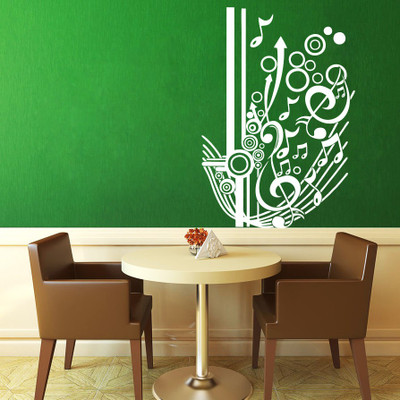 Creatick Studio 38.1 cm Abstract Music Wall Decal Self Adhesive Sticker(Pack of 1)