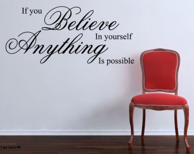 Asmi Collections 75 cm Motivational Quotes Removable Sticker(Pack of 1)