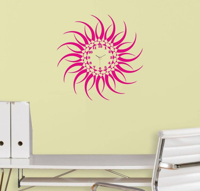 

SYGA  Wall Clock Sticker(Pack of 1, Pink