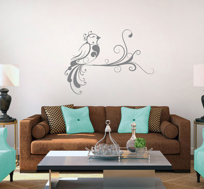 Creatick Studio 45 cm Creatick Studio Creative Bird Wall Decal Self Adhesive Sticker(Pack of 1)