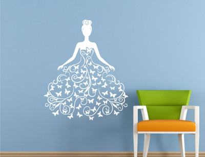 

Wall Guru  Self Adhesive Wall Decal Sticker(Pack of 1, White