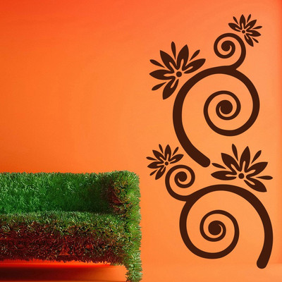 Creatick Studio 45.72 cm Swirl Wall Decal Self Adhesive Sticker(Pack of 1)