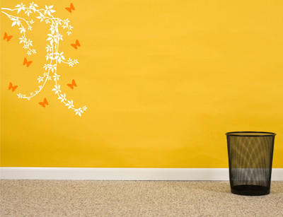 

Wall Guru  Self Adhesive Wall Decal Sticker(Pack of 1, White