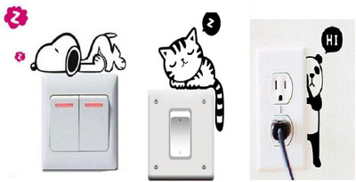 

Stickonn  Switch Sticker Sticker(Pack of 3, Black