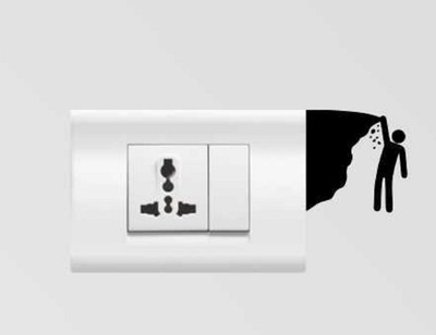 

Alfa Arts  Acrylic Switch Board Sticker Sticker(Pack of 1, Black