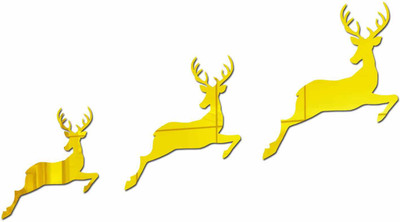 

Sehaz Artworks  Decals Sticker(Pack of 3, Gold