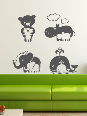 

Trends on Wall  Animal Sticker(Pack of 1, Grey