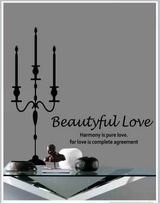 DECOR KAFE 45 cm Gloob Decal Style Beautiful Love Wall Self Adhesive Sticker(Pack of 1)