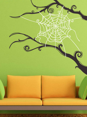 Trends on WALL 60 cm Spiders House Self Adhesive Sticker(Pack of 1)