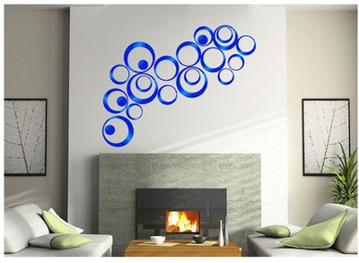 

EC  3D Acrylic Wall art Sticker Decals Sticker(Pack of 20, Blue