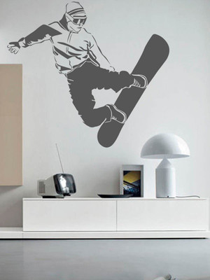 Trends on WALL 66 cm Skating Boy_1 Self Adhesive Sticker(Pack of 1)