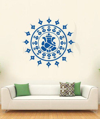 

Hoopoe Decor  Lord Ganesha Sticker(Pack of 1, Blue