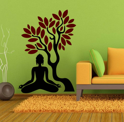 Trends on Wall  Spritual Sticker(Pack of 1, Maroon