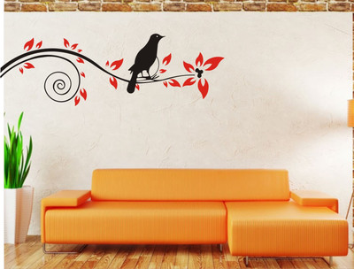 

Wall Guru  Adhesive Sticker(Pack of 1, Black;red